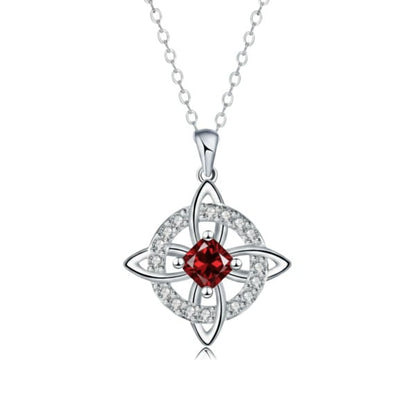Mystical Birthstone Witches Knot Necklace – Natural Crystal 🔮💞Protect Your Loved Ones
