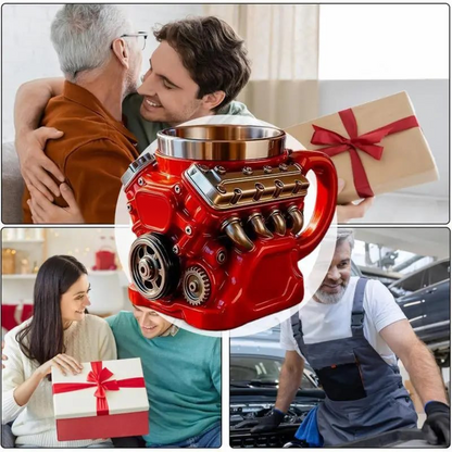 🏎️ Automotive Engine Pattern Mug | Novelty Home & Office Cup
