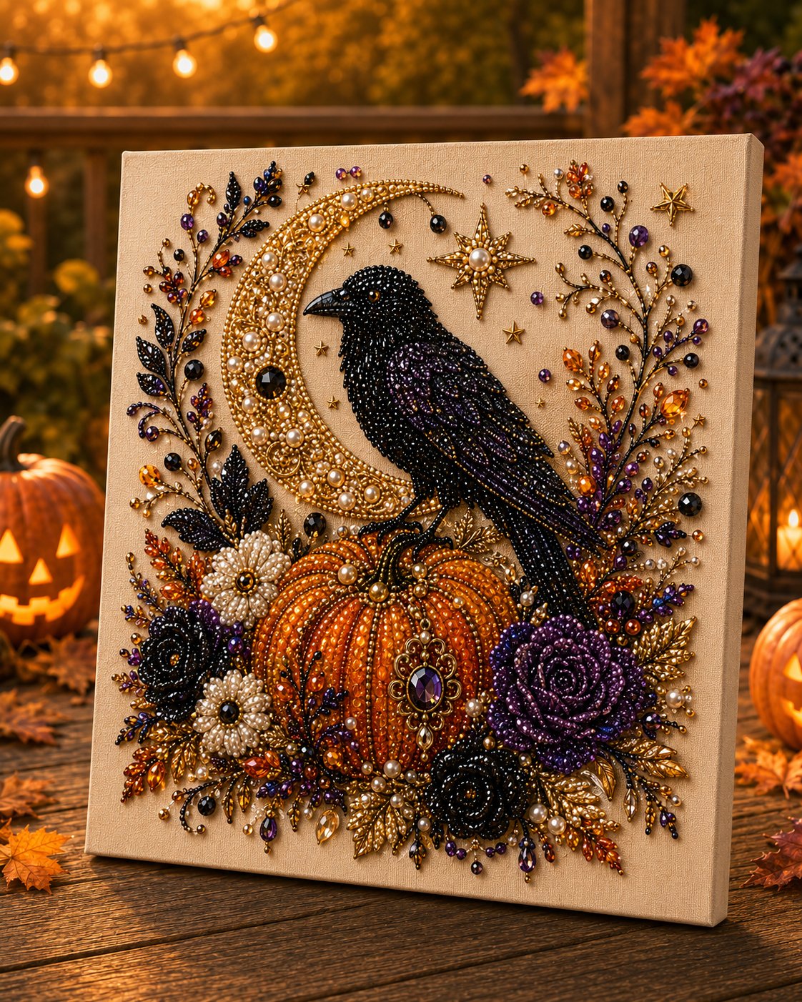 🔥 Up To 60% OFF Sale👻Halloween Pearl Art DIY Kit – Turn Tiny Pearls into Spooky-Cute Magic🧙