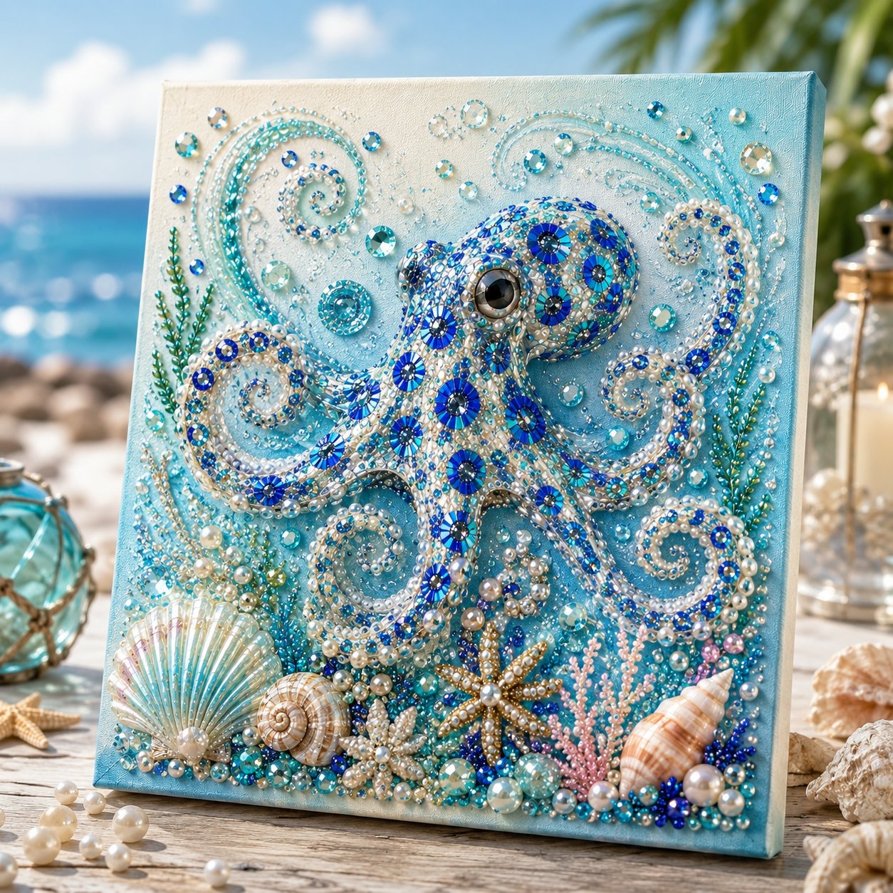 🔥 Up To 61% OFF Sale - 🌊✨ Ocean Theme Pearl Art DIY Kit – Relaxing DIY Craft to Create Stunning Coastal Artwork