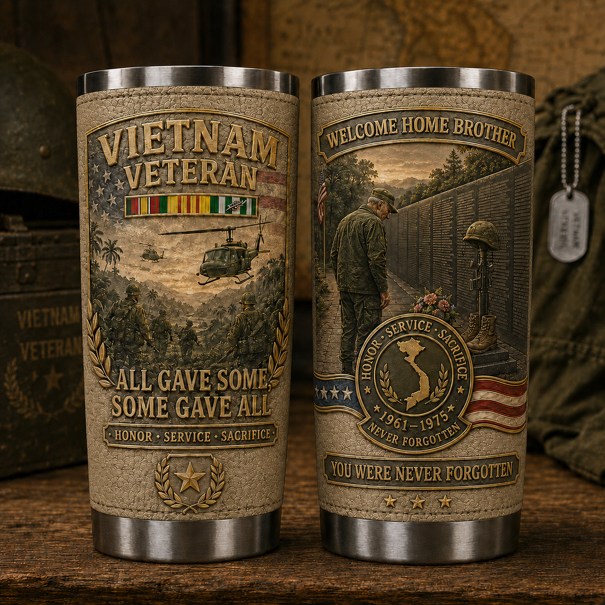 🔥 Last Day Promo: 55% OFF-🇺🇸 Vietnam War Veteran Commemorative Travel Tumbler