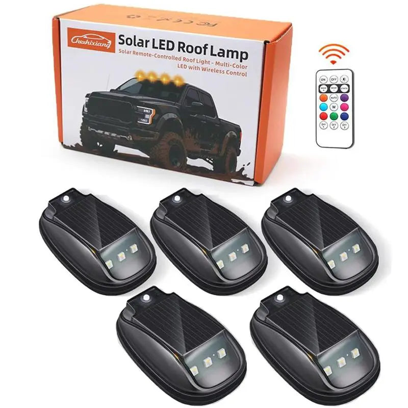 🚗 Solar Car Roof RGB Light | Remote Control LED Strobe Lamp