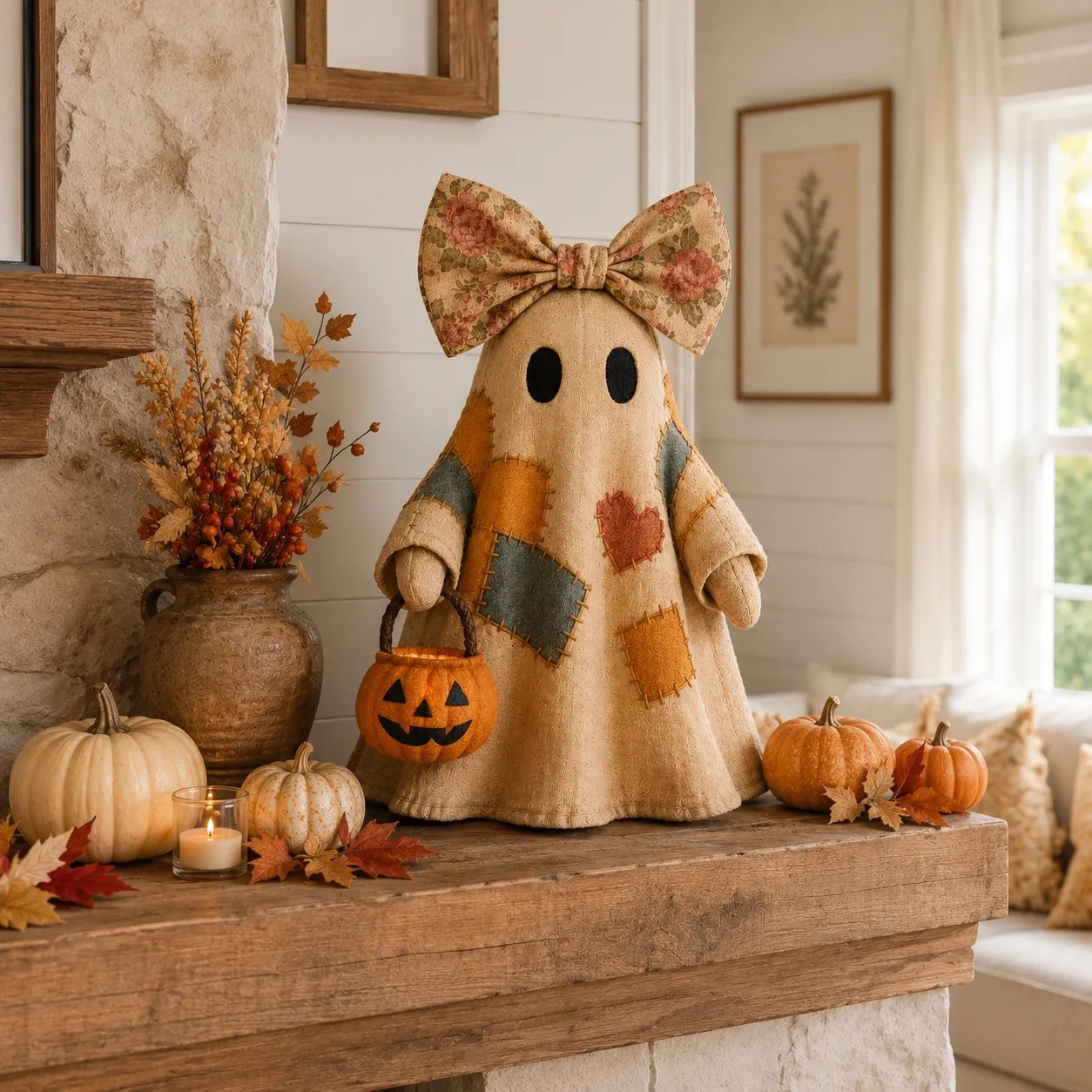 🎃LIMITED-TIME OFFER – Lighted Vintage Patchwork Ghost ✨