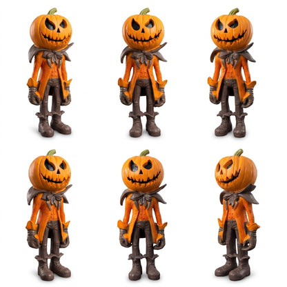 🎁✨️Only $38.98 This Week🌟🎃 Halloween Pumpkin Man Figurine – 👻Whimsical Autumn Tabletop Décor