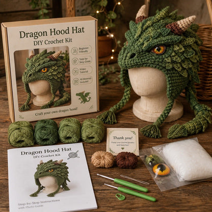 🔥LAST DAY 50% OFF - 🧵 Fantasy Hood Hat DIY Crochet Kit – Create Your Own Magical Wearable Character Hat