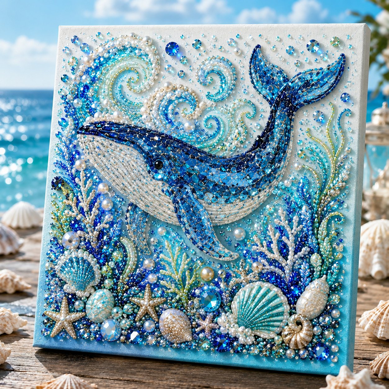 🔥 Up To 61% OFF Sale - 🌊✨ Ocean Theme Pearl Art DIY Kit – Relaxing DIY Craft to Create Stunning Coastal Artwork