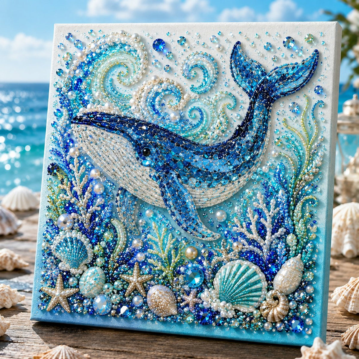 🔥 Up To 61% OFF Sale - 🌊✨ Ocean Theme Pearl Art DIY Kit – Relaxing DIY Craft to Create Stunning Coastal Artwork