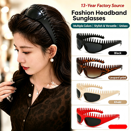 ⭐️Last Day 50% OFF😎 2-In-1 Tortoiseshell Headband Sunglasses – Stylish Shade & Hair Control in Seconds