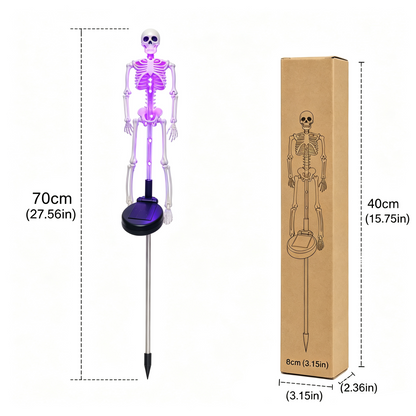 🔥HOT SALE💜💀 Solar Skeleton Yard Stake – Spooky Halloween Outdoor Light Decoration