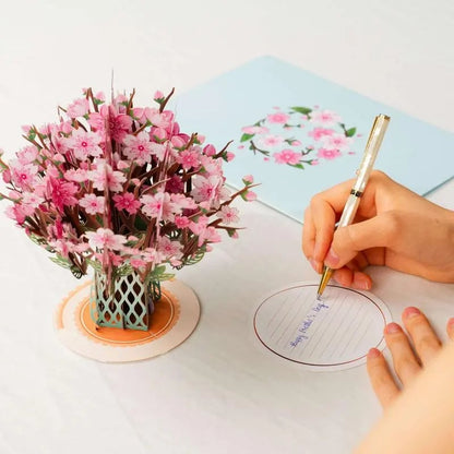 2-in-1 Gift & Décor for Every Moment🌸3D Flower Bouquet Pop Up Card