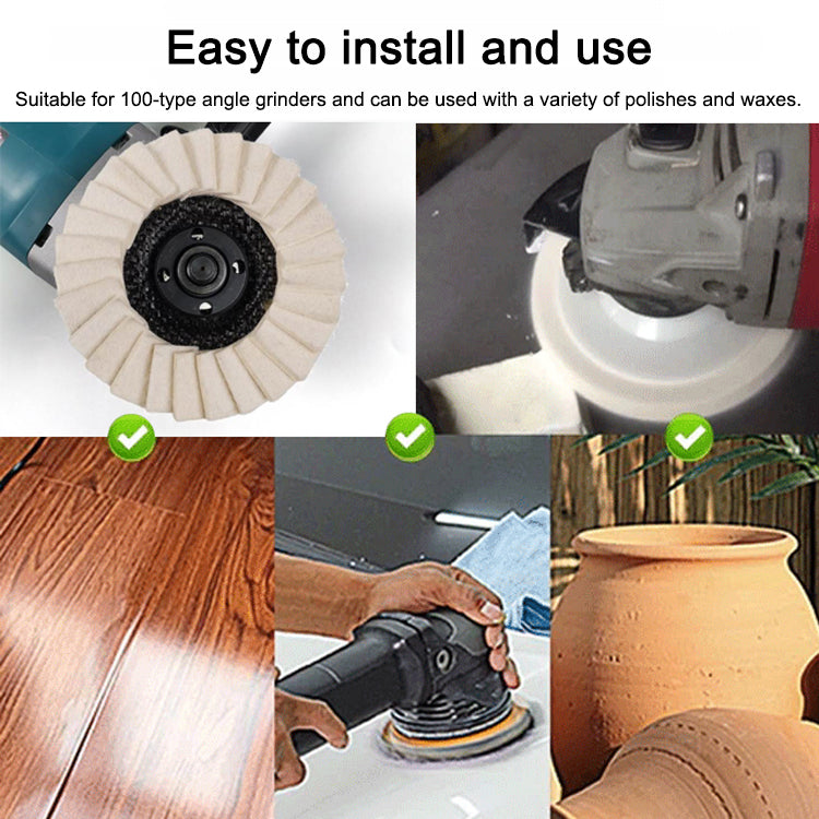 【Hot Sale - 50% OFF Today】Century-old Wool Felt Flap Wheel, sanding and fine finishing 2-in-1