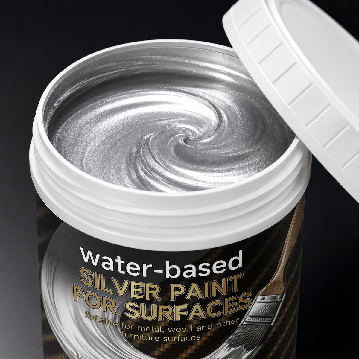 [Silver paint identical to that used by the shipyard] ✨ Water-Based Metallic Silver Paint | One-Coat Rust Eradicator & Mirror Finish | Low VOC & Safe Indoors 🛡️