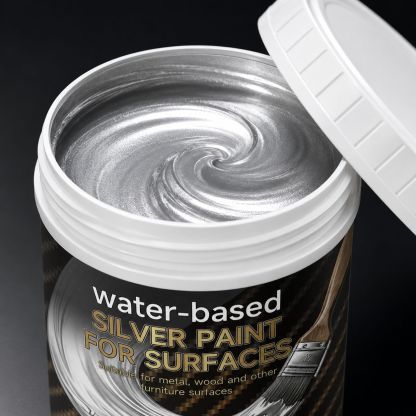 [Silver paint identical to that used by the shipyard] ✨ Water-Based Metallic Silver Paint | One-Coat Rust Eradicator & Mirror Finish | Low VOC & Safe Indoors 🛡️