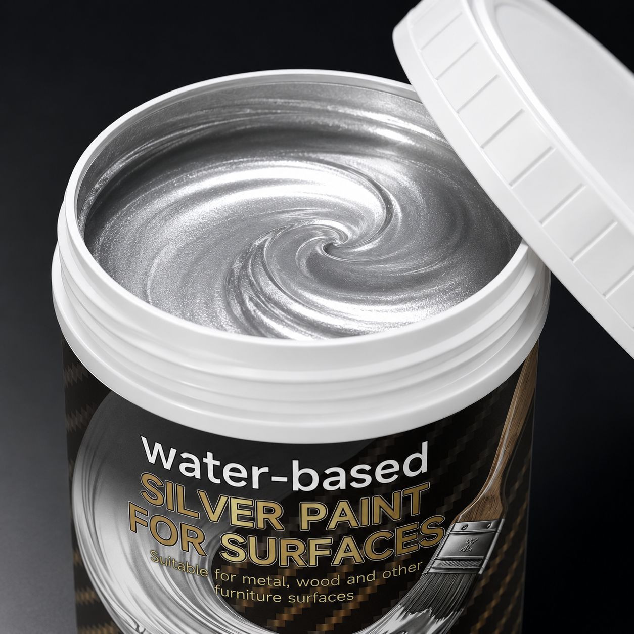 [Silver paint identical to that used by the shipyard] ✨ Water-Based Metallic Silver Paint | One-Coat Rust Eradicator & Mirror Finish | Low VOC & Safe Indoors 🛡️