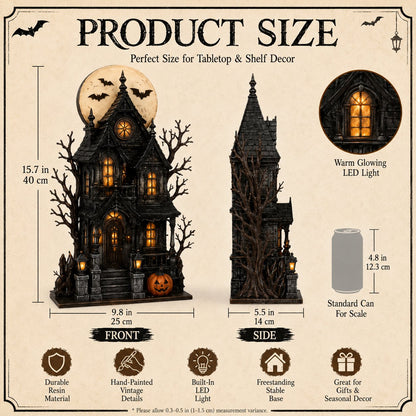 🔥Last Day 49% OFF - 🧙🖤🎃 Enchanted Halloween Haunted House Light-Up Figurine Collection