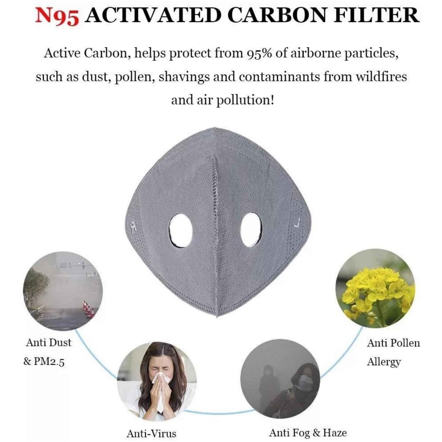 🔥LAST DAY 50% OFF💖Reusable Carbon Filter Dust Mask – Built for Active Lifestyles