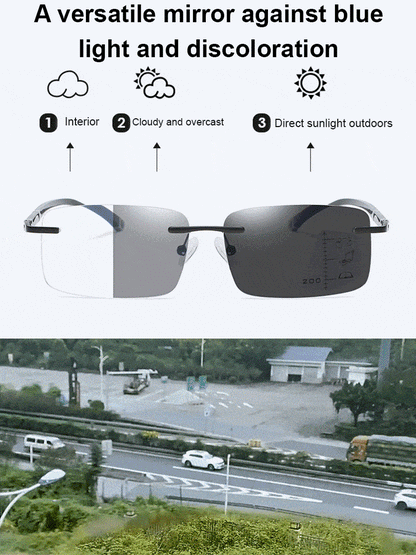 ❤️‍🔥Metal frameless trimmed high-end reading glasses👓️,imported materials,Limited-time sale 50% Off