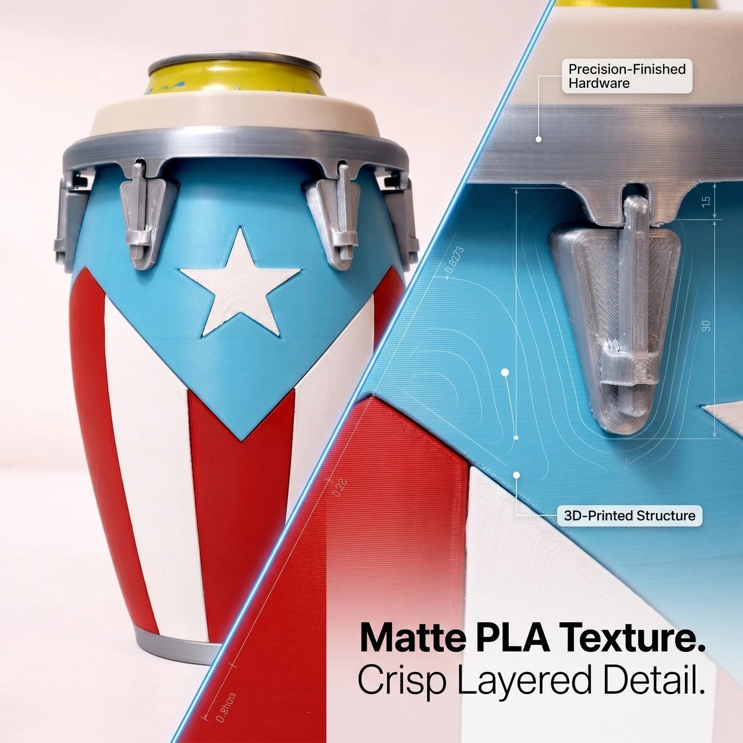 🎖️🪘Conga-Style Can Holder – Celebrate Caribbean Pride, One Sip at a Time