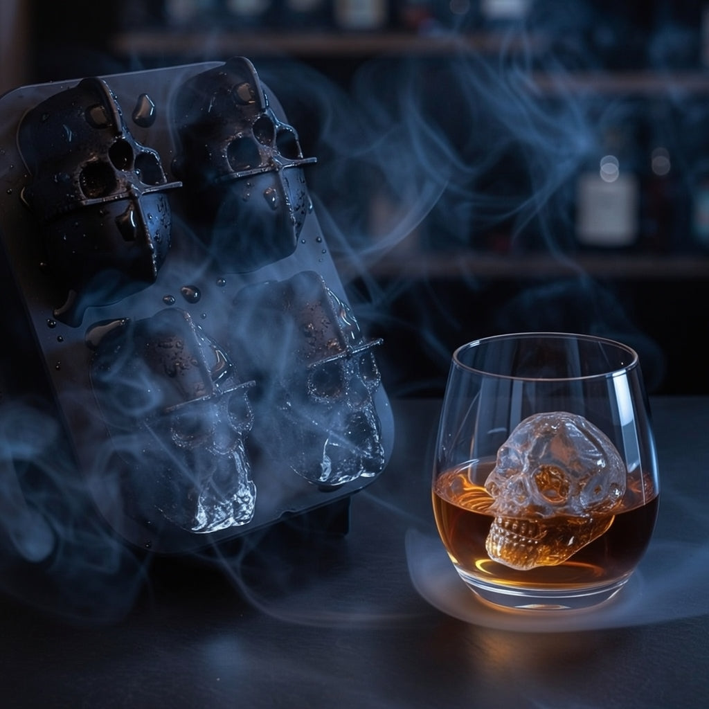 🥳2026 HOT SALE💀🧊 50% OFF! DIY Silicone Skull Ice Cube Tray – Giant slow-melt skull for whiskey, cocktails & more✨