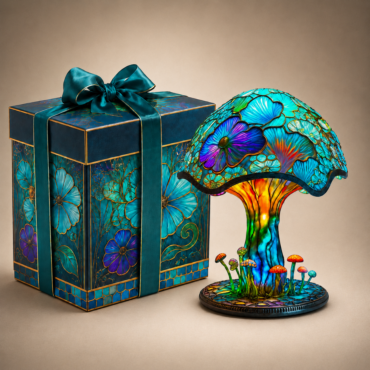 🍄 Tiffany-Style Mushroom Lamp ✨ Transform Any Space with Magical Glow