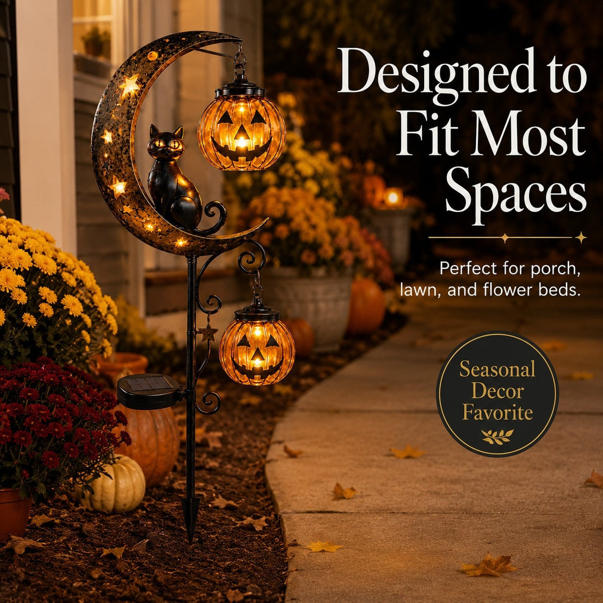 🔥50% OFF TODAY🔥 Solar Halloween Garden Stake Light 🎃👻 Spooky Outdoor Yard Decor for Garden, Porch & Pathway