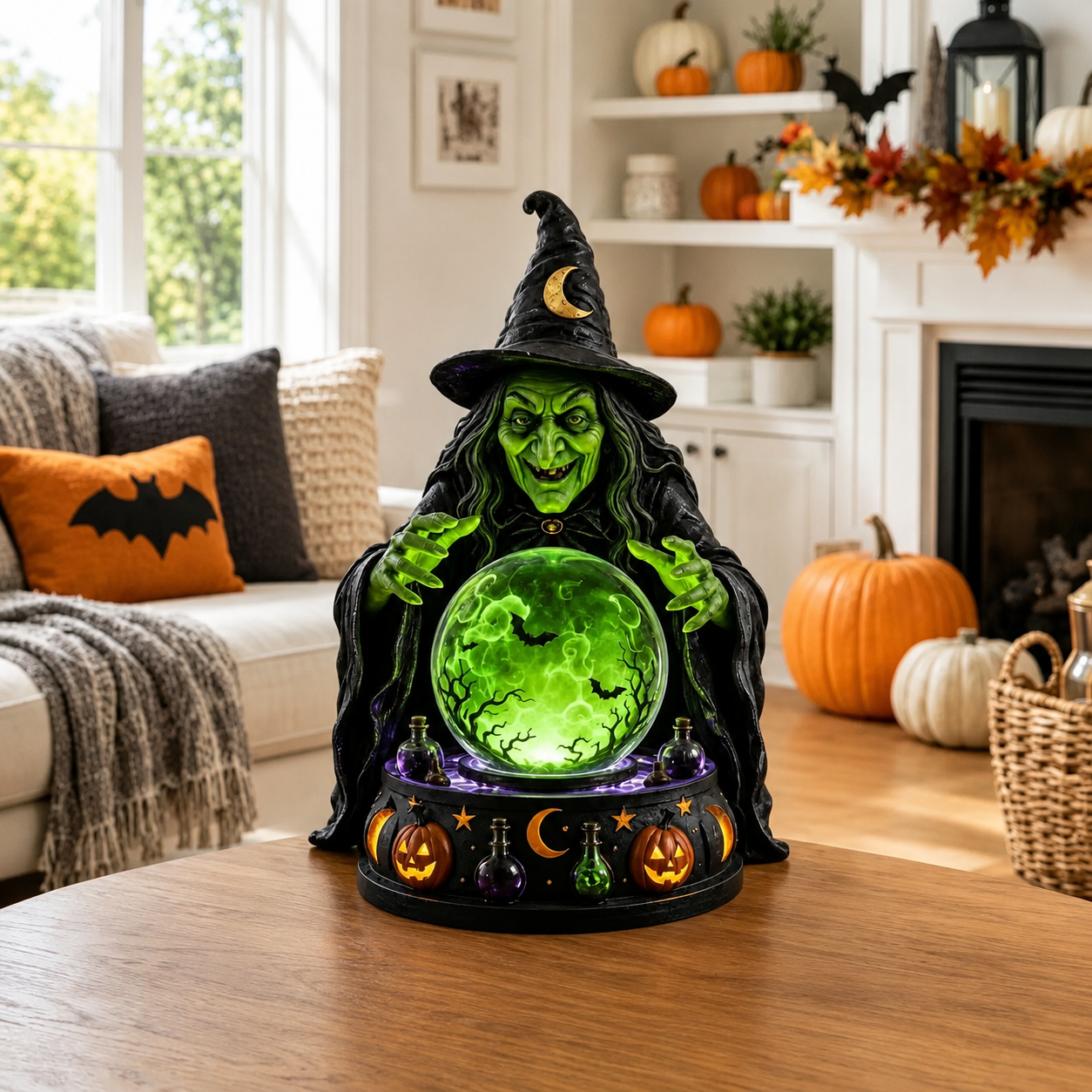 🎃Early Purchase - 50% OFF Now👻Halloween Raven Crystal Ball Lighted Decor