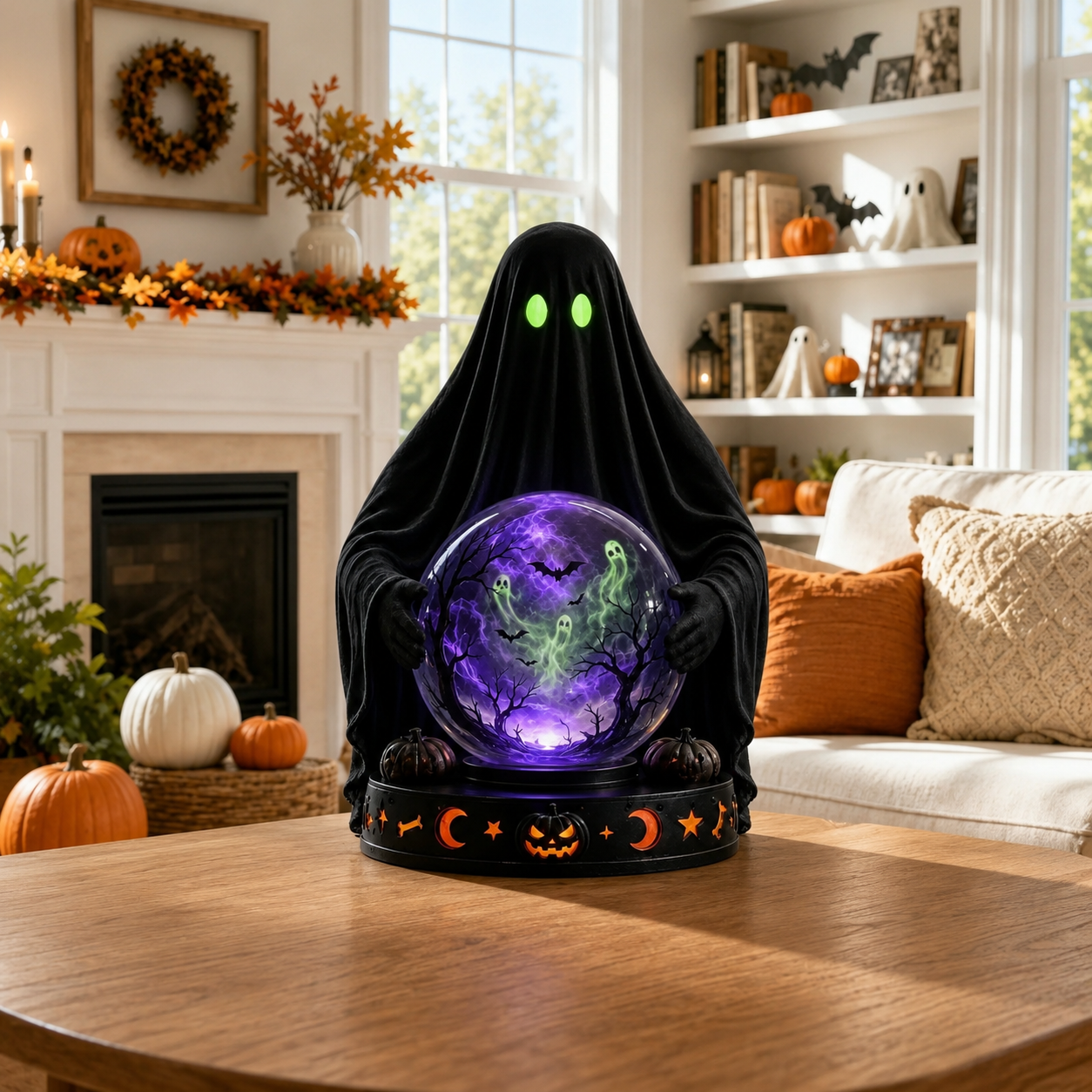 🎃Early Purchase - 50% OFF Now👻Halloween Raven Crystal Ball Lighted Decor