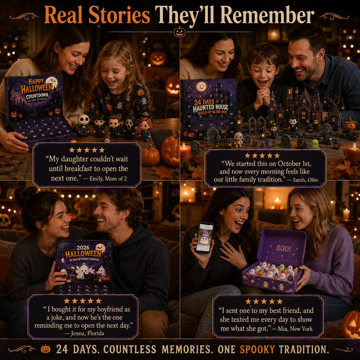 🔥Limited 50% OFF🎃 Halloween Countdown Blind Box | 👻 24 Days of Spooky Surprises 🕯️ One Mystery Figure Every Day ✨ Collect, Display & Celebrate Halloween Fun!