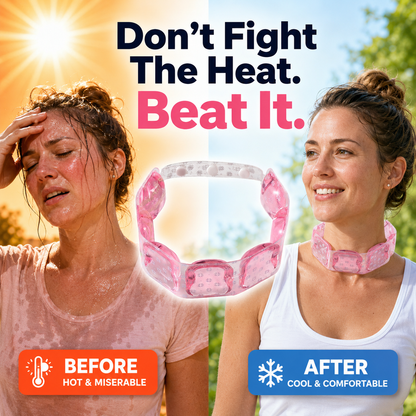 🔥 Limited 50% OFF Today! 💦 Family Cooling Neck Ring Set 🌊 Instant Chill Anywhere ✨ Reusable, Lightweight & No Charging Needed ❄️ Stay Cool All Summer Long!