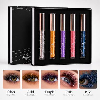 🔥Last Day 50% OFF🌈5-Color Glitter Mascara 🌟Set – Sparkling Lash Makeup Gift Kit🌈✨Mascara✨