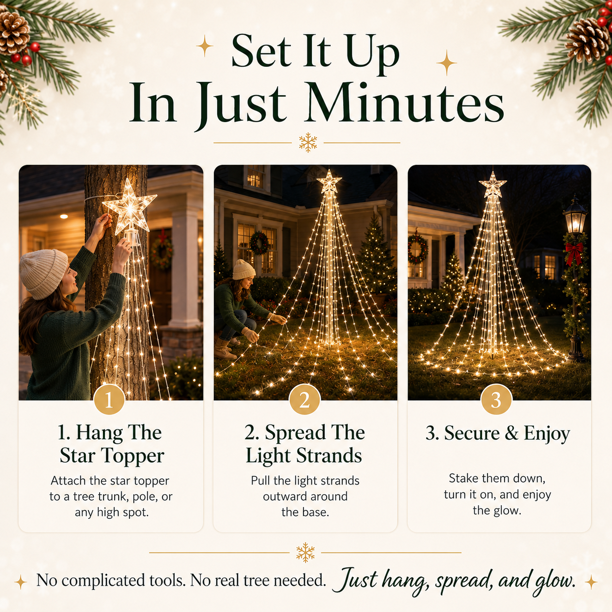🔥Limited 50% OFF✨Outdoor Star Tree Lights🌟 – 🌈A Magical Light Show For Your Yard, Patio & Garden🌈