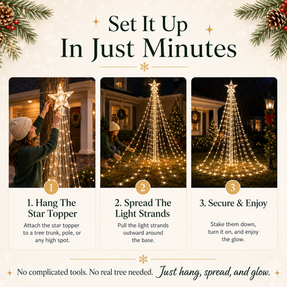 🔥Limited 50% OFF✨Outdoor Star Tree Lights🌟 – 🌈A Magical Light Show For Your Yard, Patio & Garden🌈