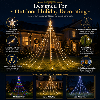 🔥Limited 50% OFF✨Outdoor Star Tree Lights🌟 – 🌈A Magical Light Show For Your Yard, Patio & Garden🌈