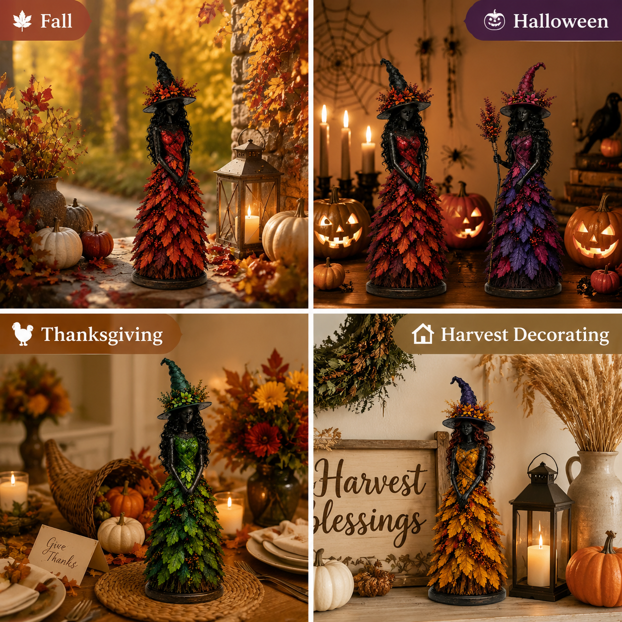 🔥LAST DAY 50% OFF - 🧙‍♀️Enchanted Autumn Witch Figurine (📦Buy 2 Free Shipping)