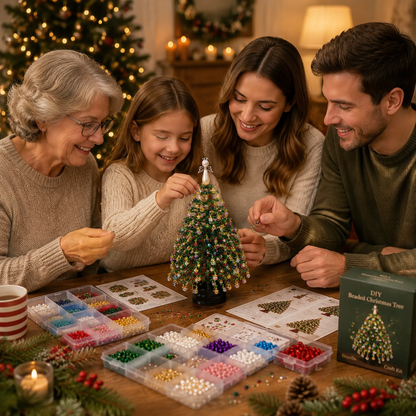 🎄✨ DIY Beaded Christmas Tree Kit – 🎅Create Your Own Sparkling Holiday Decoration