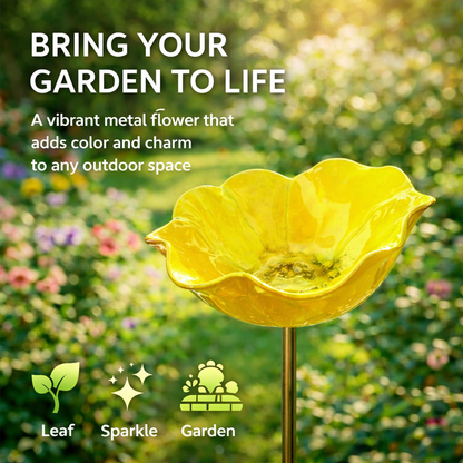 🎁 A Meaningful Garden Gift 50% Off--🎁Handmade Metal Flower Garden Stake🐦