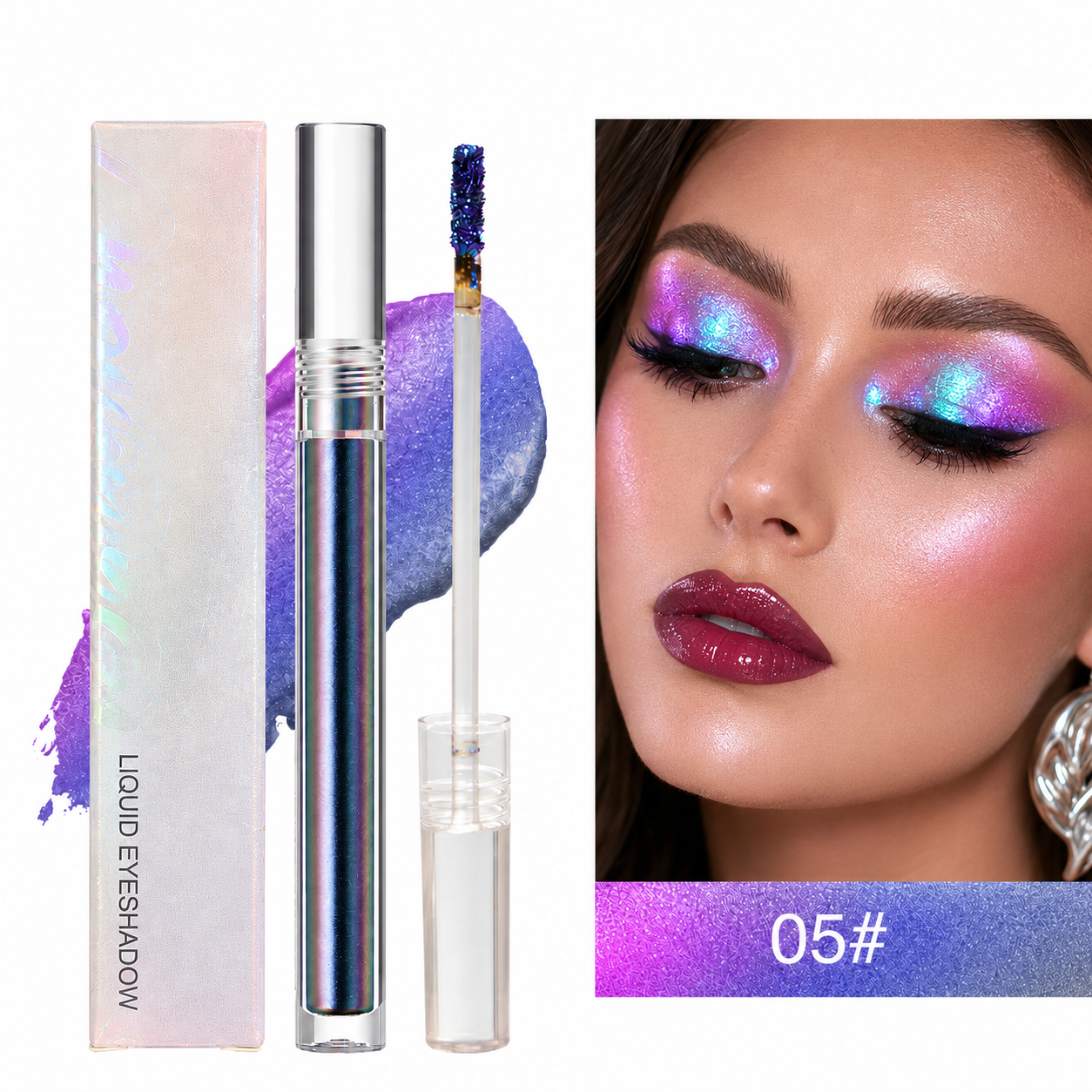 🔥Last Day 50% OFF🌈Multi-Chrome Liquid Glitter Eyeshadow🌊 – Waterproof, ✨Smudge-Proof & Long-Lasting🔥