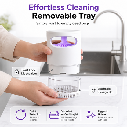 🔥Quiet UV Mosquito Trap – Chemical-Free & Safe for Kids & Pets🦟