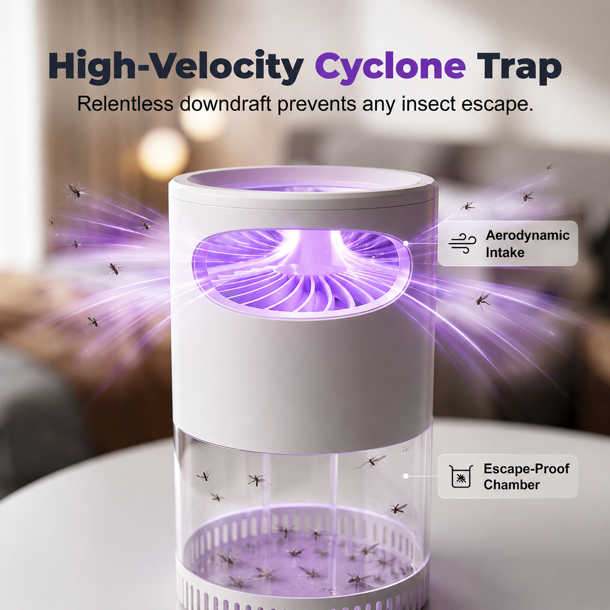 🔥Quiet UV Mosquito Trap – Chemical-Free & Safe for Kids & Pets🦟