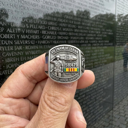 🔥Last Day 49% OFF🔥 Vietnam Veteran Tribute Commemorative Ring