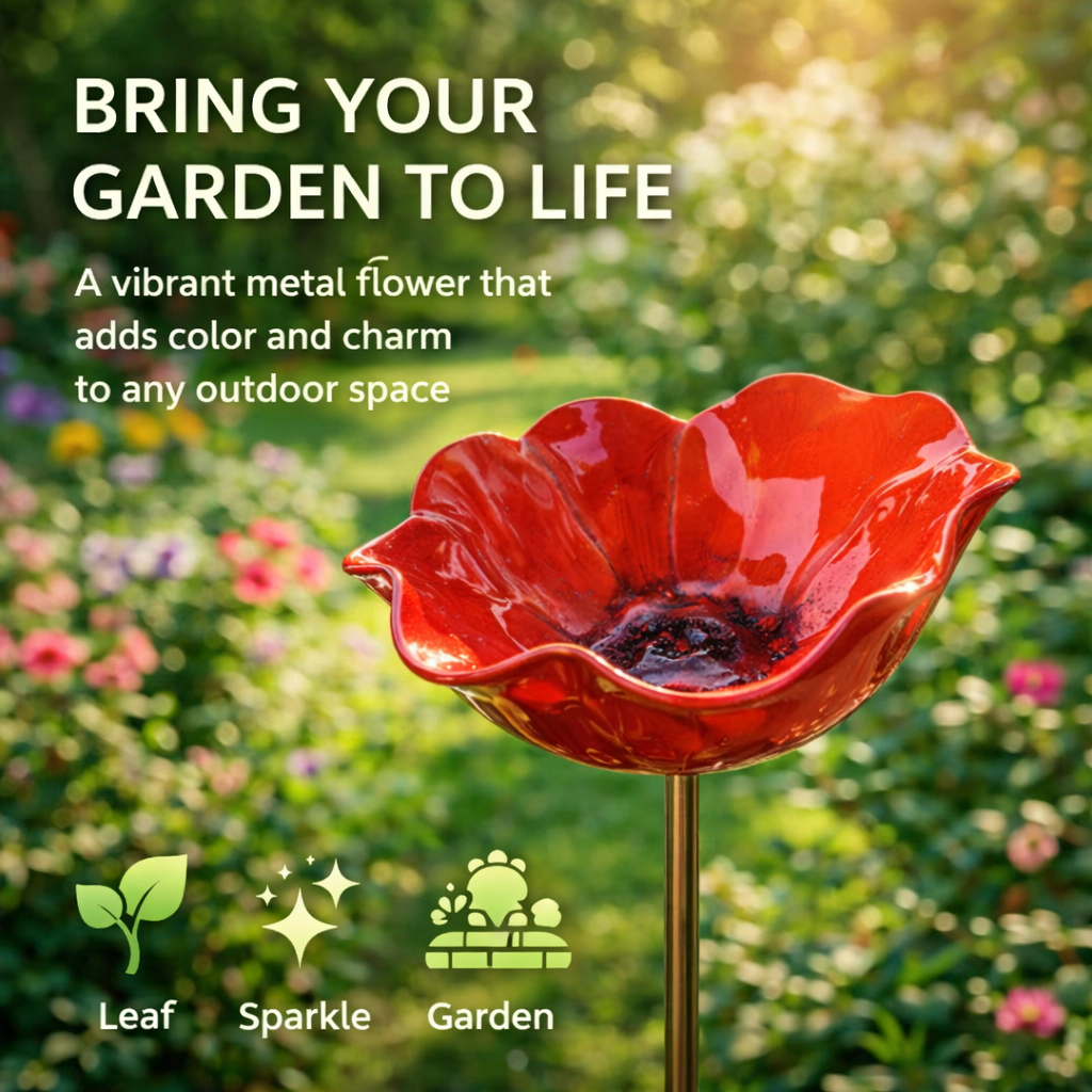 🐝 Pollinator-Friendly Flower Bird Bath – Your Garden’s New Must-Have