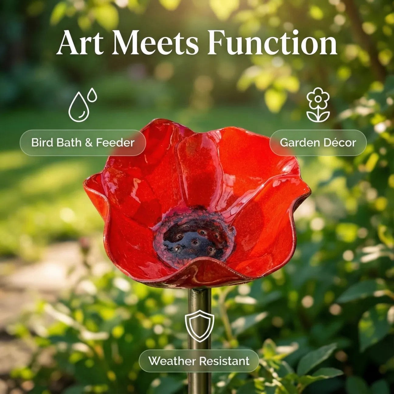 🐝 Pollinator-Friendly Flower Bird Bath – Your Garden’s New Must-Have