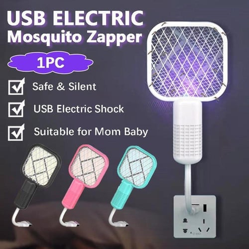 🚫🦟2-in-1 USB Mosquito Swatter & Mosquito Trap Lamp 🦟🚫Mini USB Electric Mosquito Killer Trap