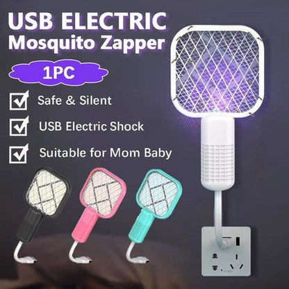🚫🦟2-in-1 USB Mosquito Swatter & Mosquito Trap Lamp 🦟🚫Mini USB Electric Mosquito Killer Trap