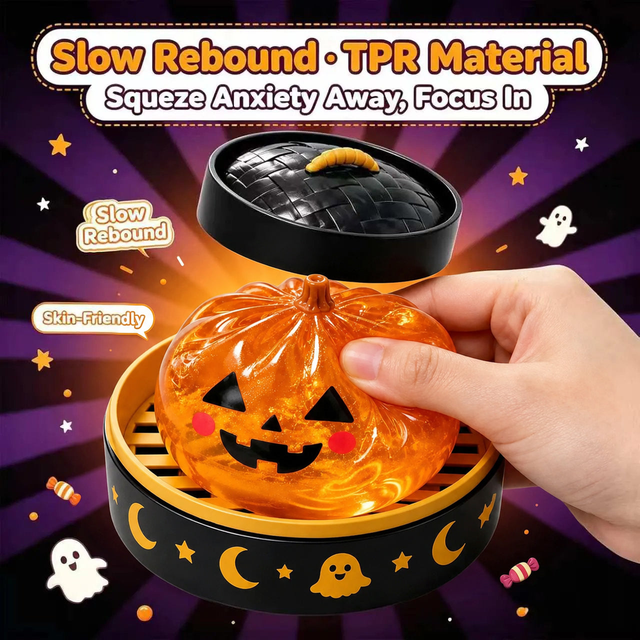 🎃🎃🎃👻 Last Day 50% OFF – Cute Halloween Ghost Squishy 👻 | Your New Little Spooky Buddy🖐️
