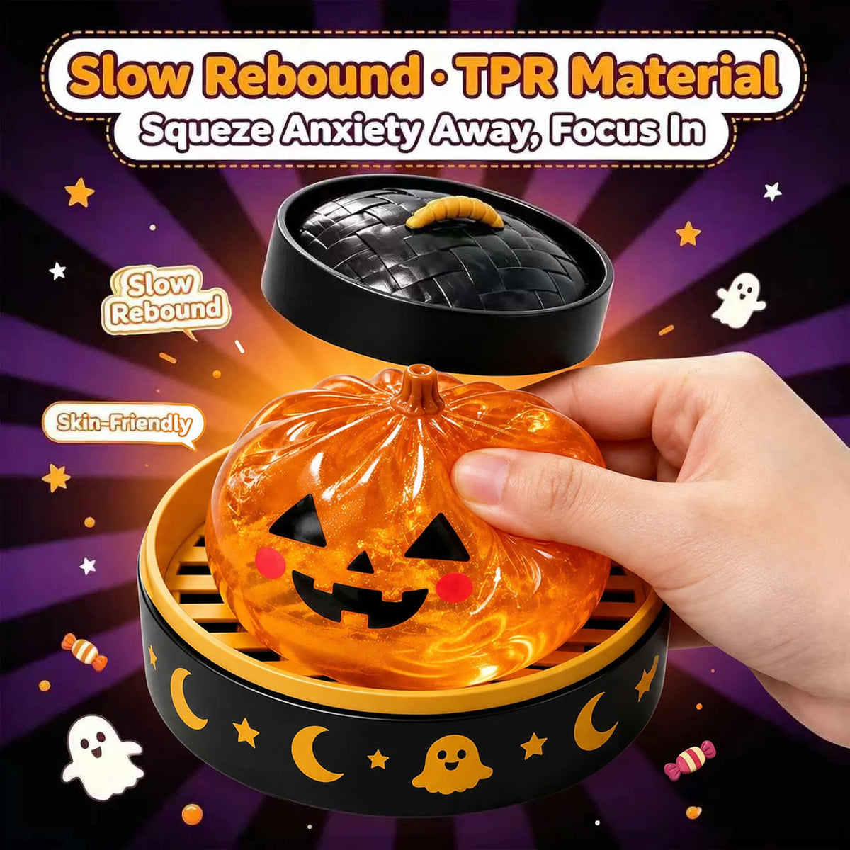 🎃🎃🎃👻 Last Day 50% OFF – Cute Halloween Ghost Squishy 👻 | Your New Little Spooky Buddy🖐️