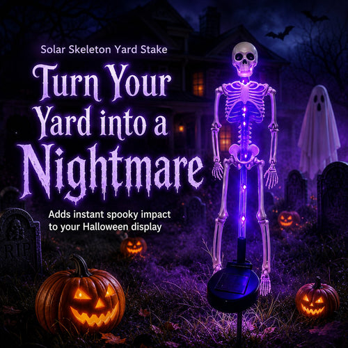 💀 Last Day 50% OFF – Solar Skull Garden Lights with Eerie Color-Changing Glow