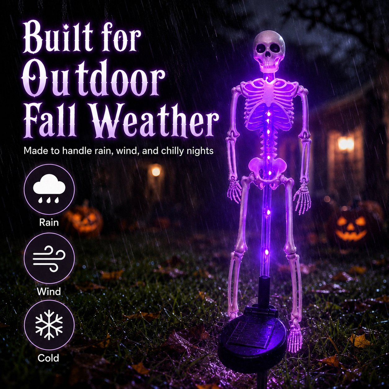 💀 Last Day 50% OFF – Solar Skull Garden Lights with Eerie Color-Changing Glow