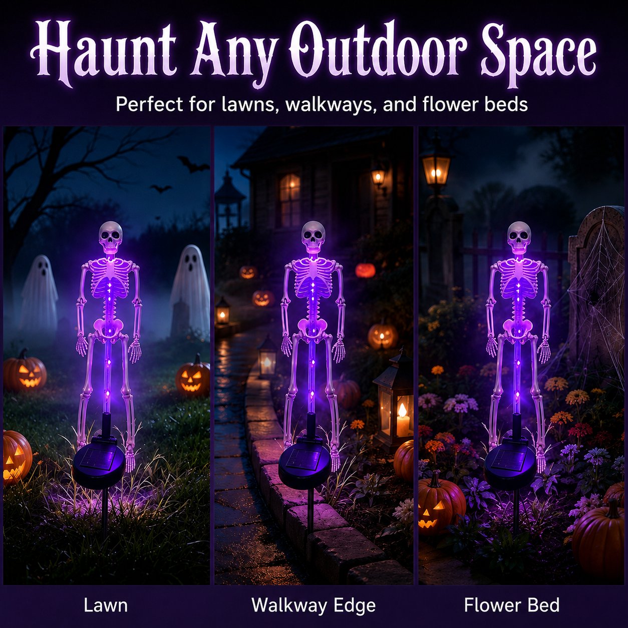 💀 Last Day 50% OFF – Solar Skull Garden Lights with Eerie Color-Changing Glow
