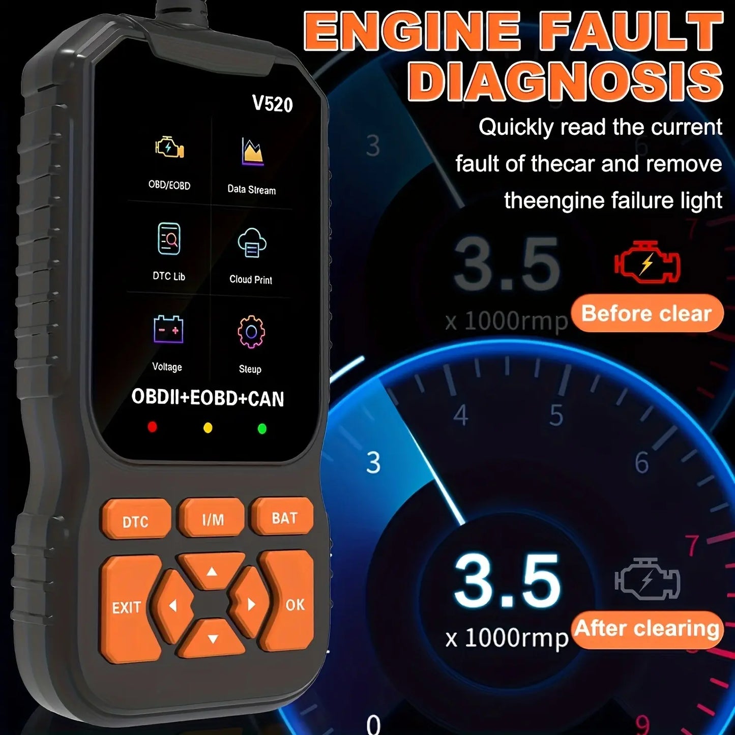 🔥 Limited-Time 50% OFF | 2026 V520 OBD2 Scanner – Live Data & Engine Code Reader
